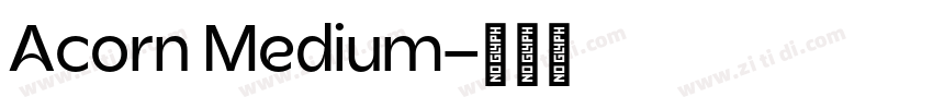 Acorn Medium字体转换